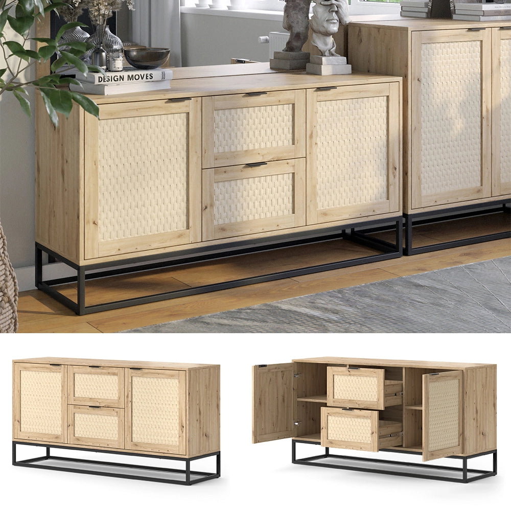 Vicco Credenza Marrone 40 x 72.5 cm con 2 porte e 2 cassetti