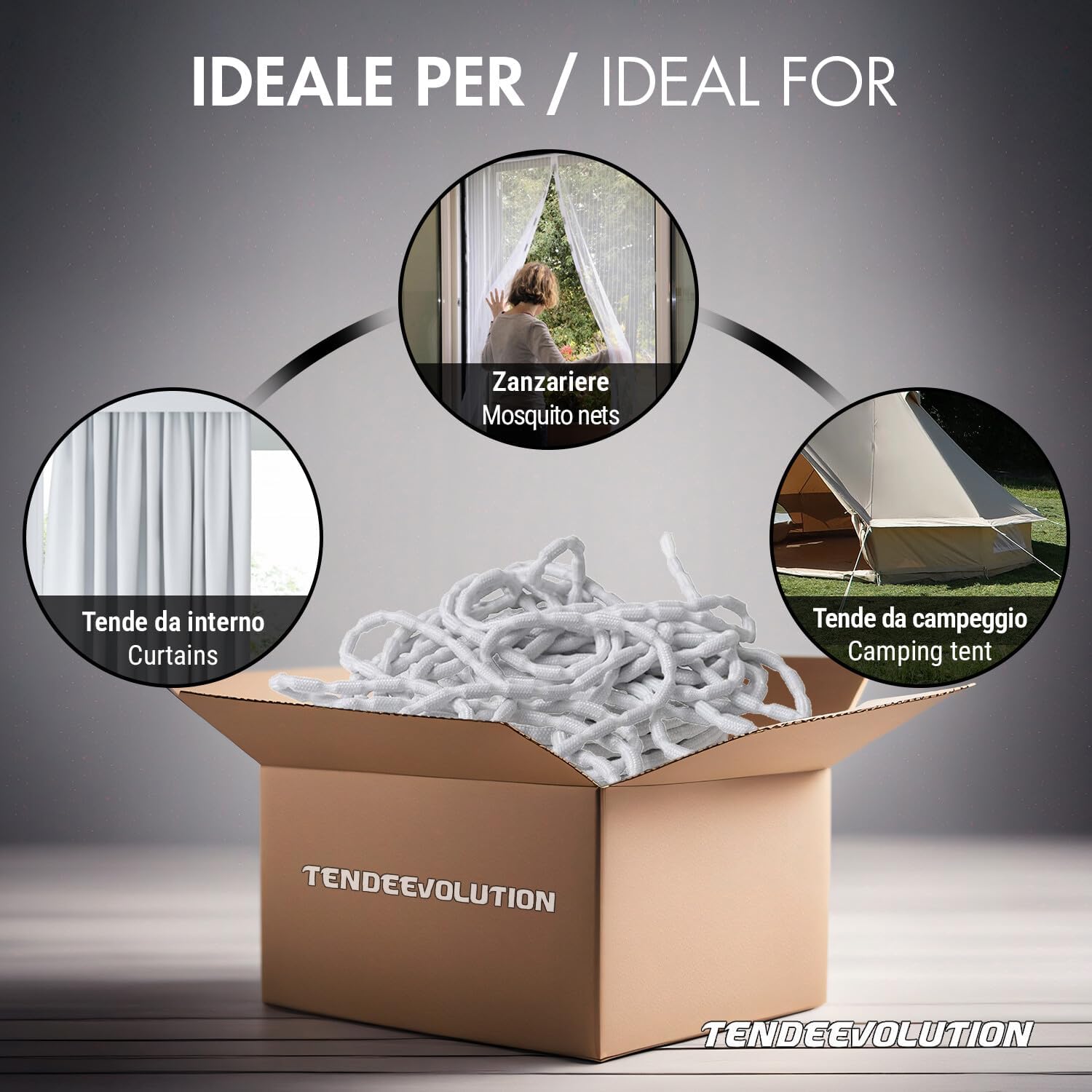 Filo in Piombo Rivestito per Tende - Aggiunge Peso e Stile ai tuoi Tessuti - Made in Italy, Morbido e Flessibile, 25 gr/mt - Venduto al Metro Lineare