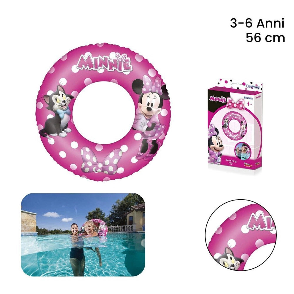 Trade Shop - Ciambella Gonfiabile Salvagente Minnie Paperina Mickey Mouse Mare Piscina Spiaggia 91040 -