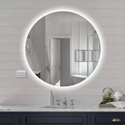 Specchio bagno tondo LED diametro 60 cm retroilluminato con luce fredda