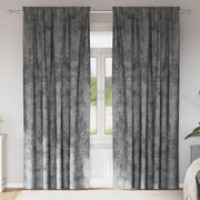 Tende in Velluto 2 pz con Occhielli Grigio 245x140 cm