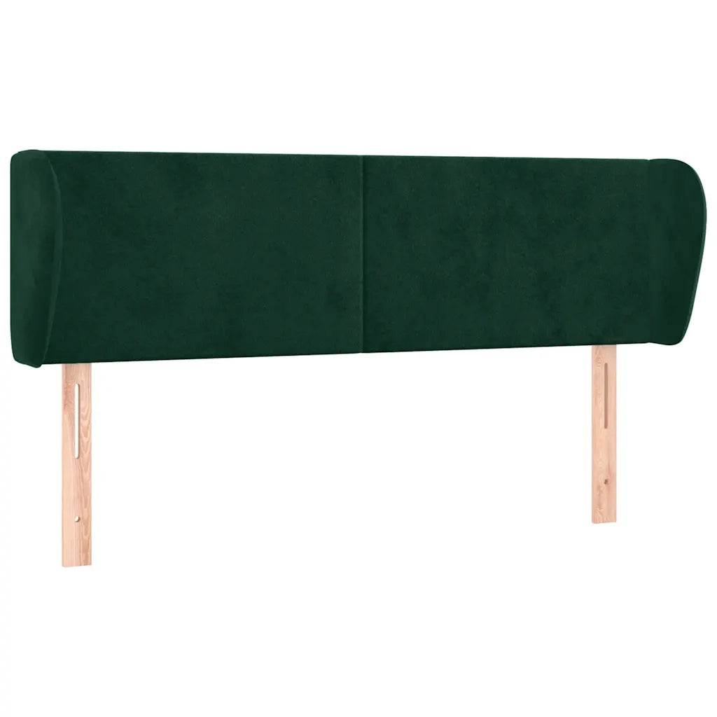 Testiera ad Orecchio Verde Scuro 147x23x78/88 cm in Velluto