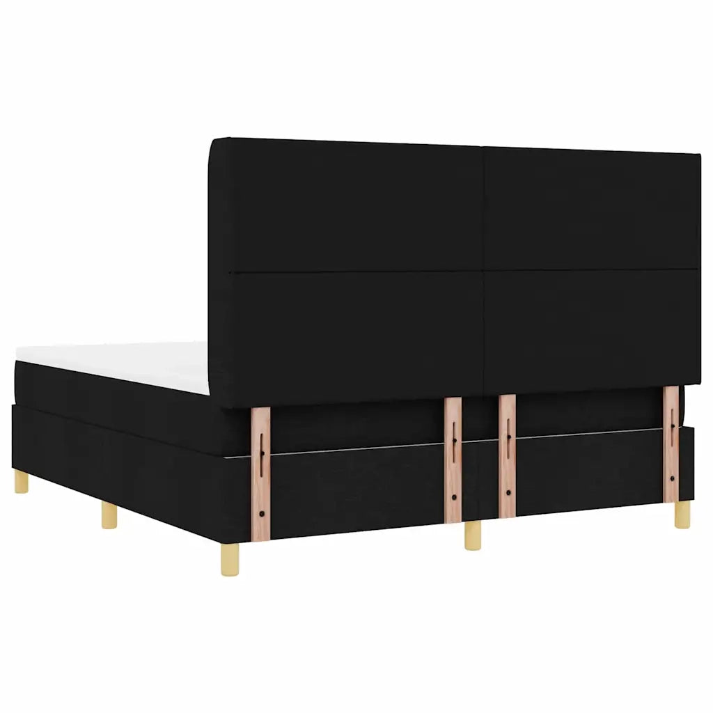 Letto a molle con materasso Nero 180 x 200 cm Tessuto 3341849