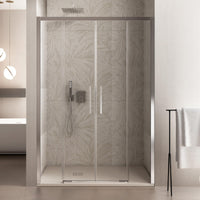 Porta Parete Doccia 170 cm 2 Ante Scorrevoli in Cristallo Trasparente 6mm H195 Bonussi Vivian