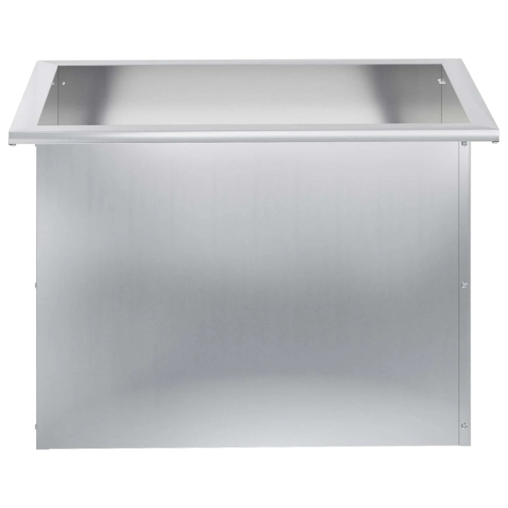 Fioriera da giardino con LED Argento 40 x 60 x 40 cm 8008150
