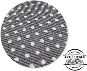 Tappeto Bagno Puro Cotone Morbido 3D Camera Sendiletto Elegante Lavabile Antracite 55x120 cm