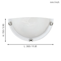 Applique Contemporanea Salome Acciaio Cromo 1 Luce E27