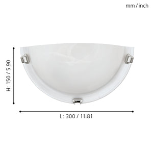 Applique Contemporanea Salome Acciaio Cromo 1 Luce E27