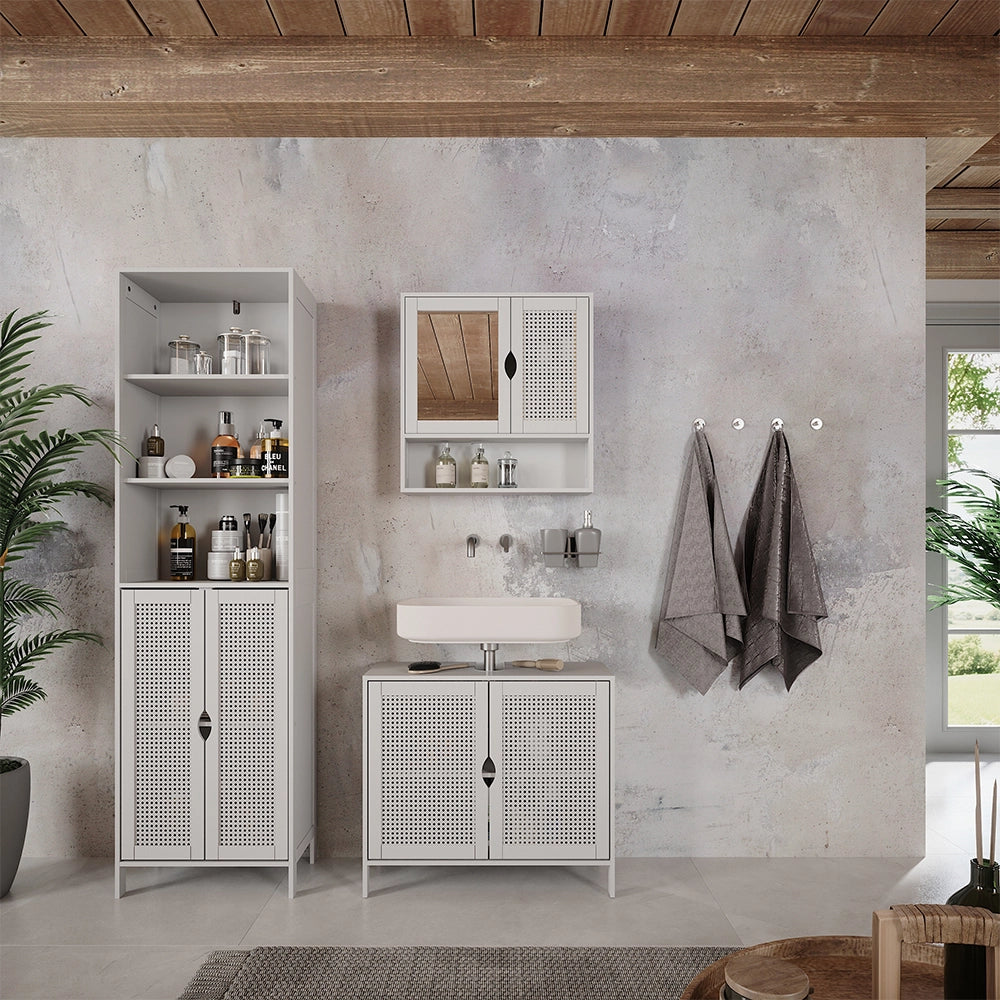 Vicco Set di mobili da bagno Bianco 3 parti