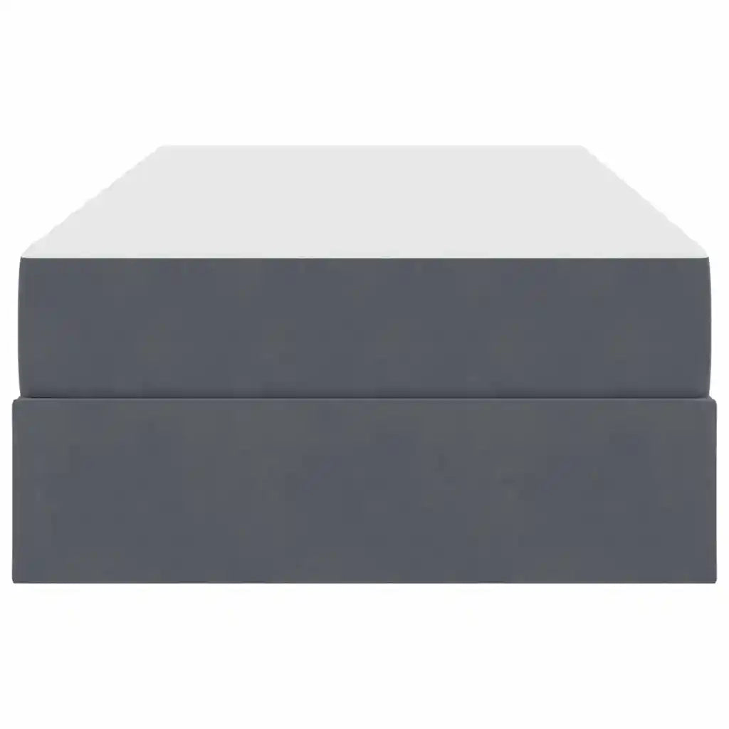 Letto con contenitore e materasso Grigio scuro 90 x 190 cm 3399689
