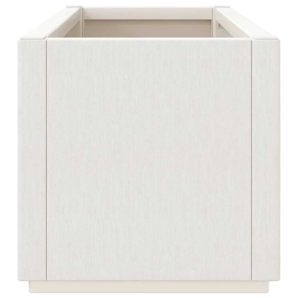 Fioriera rialzata per piante fiori terrazza giardino 80 x 36 x 35 cm PP bianco 02_0037867
