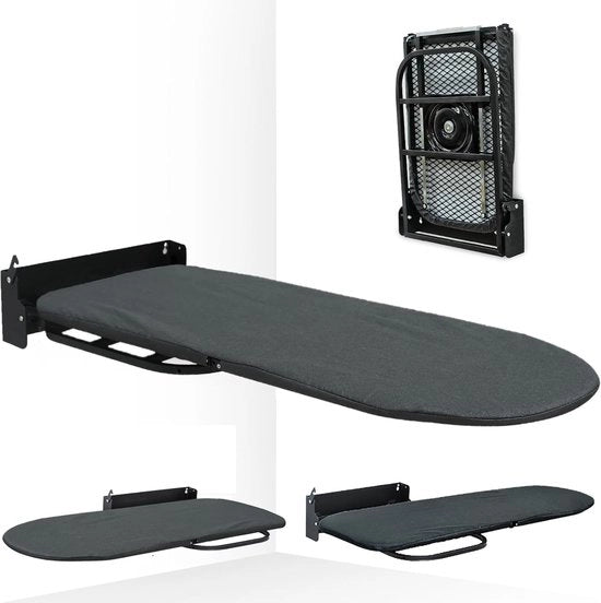 Piastra da stiro, montaggio a parete, piastra da stiro pieghevole, rotativa 90 gradi, piastra da stiro per parete, pieghevole, con rivestimento di cotone, spazievitore, resistente al calore, 1070 mm x 300 mm x 35 mm