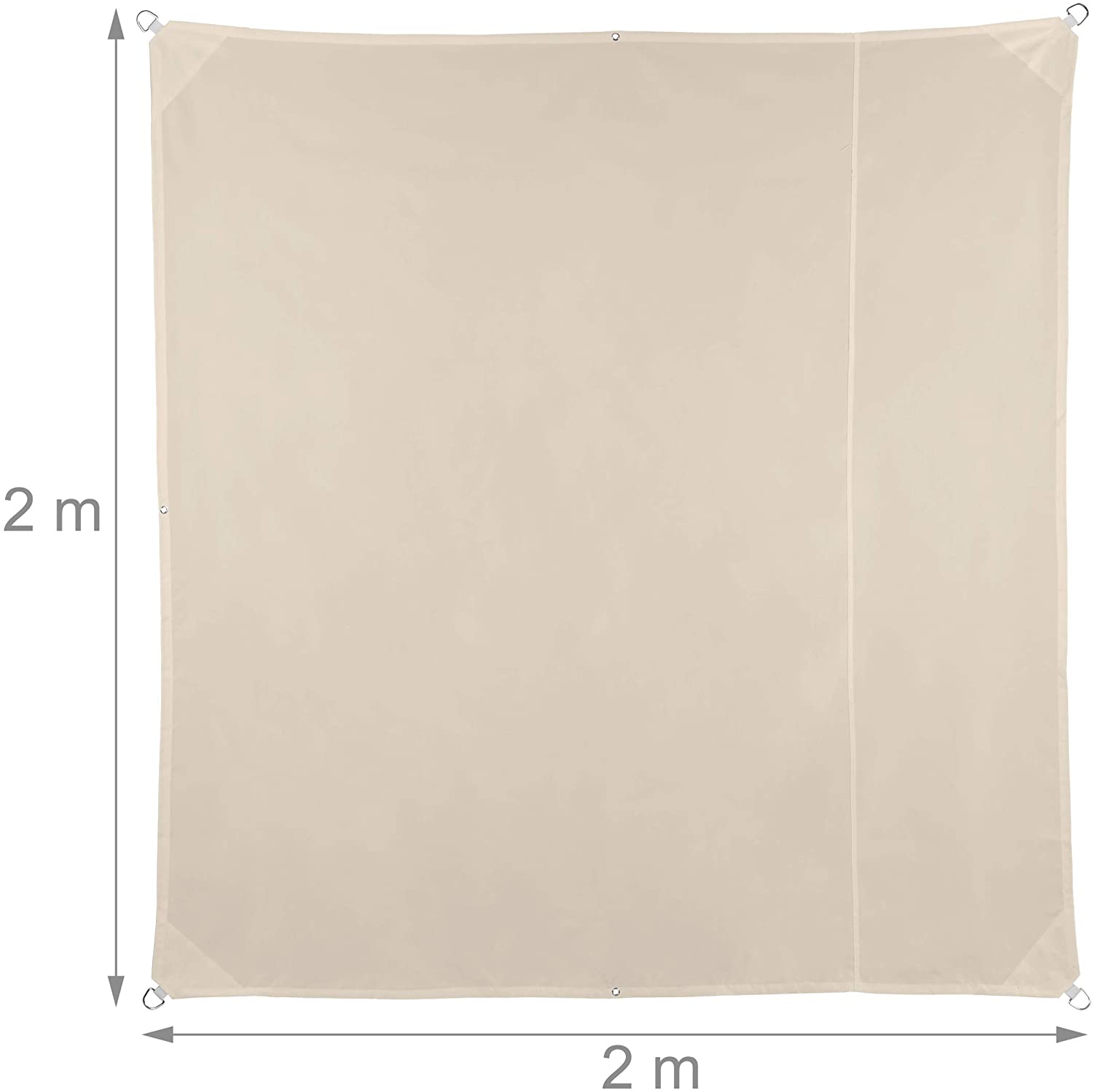 Vela ombreggiante quadrata 2 x 2 m beige 13_0002942