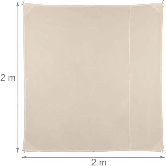 Vela ombreggiante quadrata 2 x 2 m beige 13_0002942