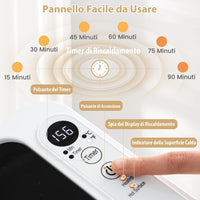Scaldasalviette 23L, Scalda Salviette da Bagno Elettrico con Spegnimento Automatico, Timer a 6 Livelli e Display LED, Towel Warmer Spazioso per Spa, Terme e Albergo