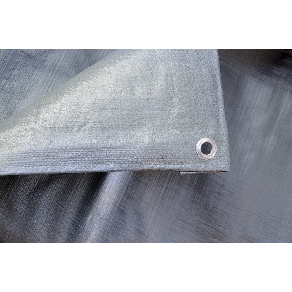 TELO TELONE OCCHIELLATO POLIETILENE IMPERMEABILE COPERTURA 180Gr 4X5m GRIGIO VERDELOOK