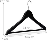 Set di 10 grucce in legno con traversa nera 13_0000730_2