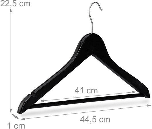 Set di 10 grucce in legno con traversa nera 13_0000730_2