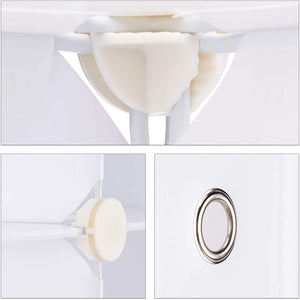 Armadio guardaroba con scaffale cubo 18 scomparti in plastica modulare per scarpe bianco 13_0001073