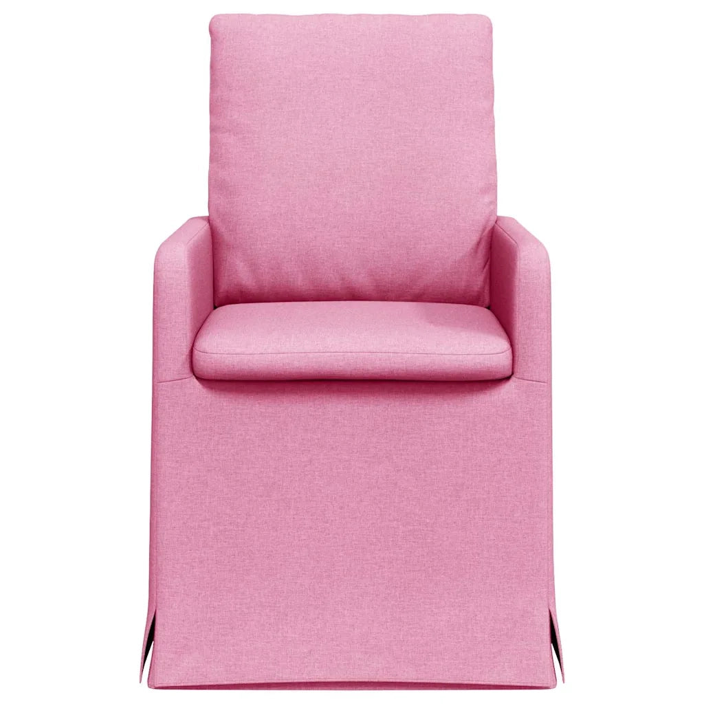 Sedie da pranzo 2 pcs Rosa 57 x 67 x 98 cm Tessuto