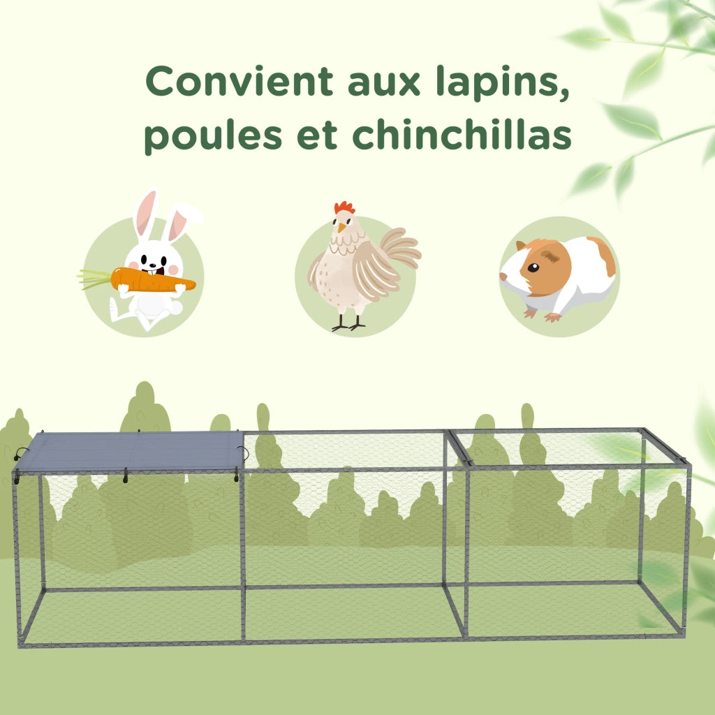 Recinto per animali da giardino - Xylo - acciaio galvanizzato 3x1x0,8 m esterno