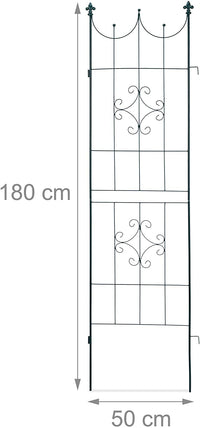 Recinzione a traliccio per piante rampicanti ad arco da giardino in ferro set da 2 verde 13_0002896_3