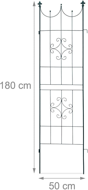 Recinzione a traliccio per piante rampicanti ad arco da giardino in ferro set da 2 verde 13_0002896_3