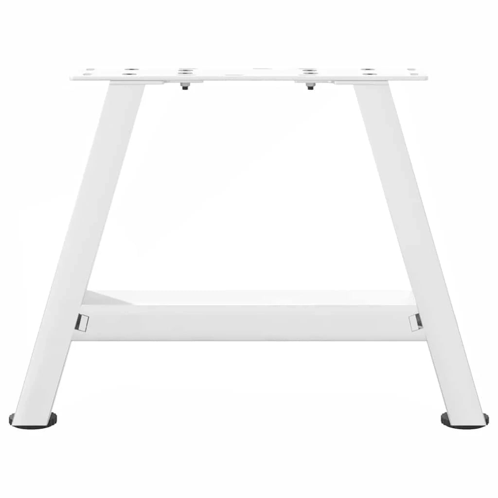 Set di 2 gambe per tavolino da caffè a forma di A 30 x 30 cm con piedini regolabili design moderno acciaio bianco 02_0057089