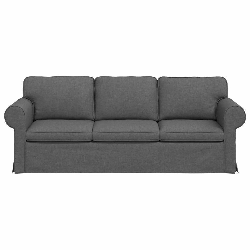 Divano Grigio scuro 215 x 82 x 80 cm Tessuto 42024314