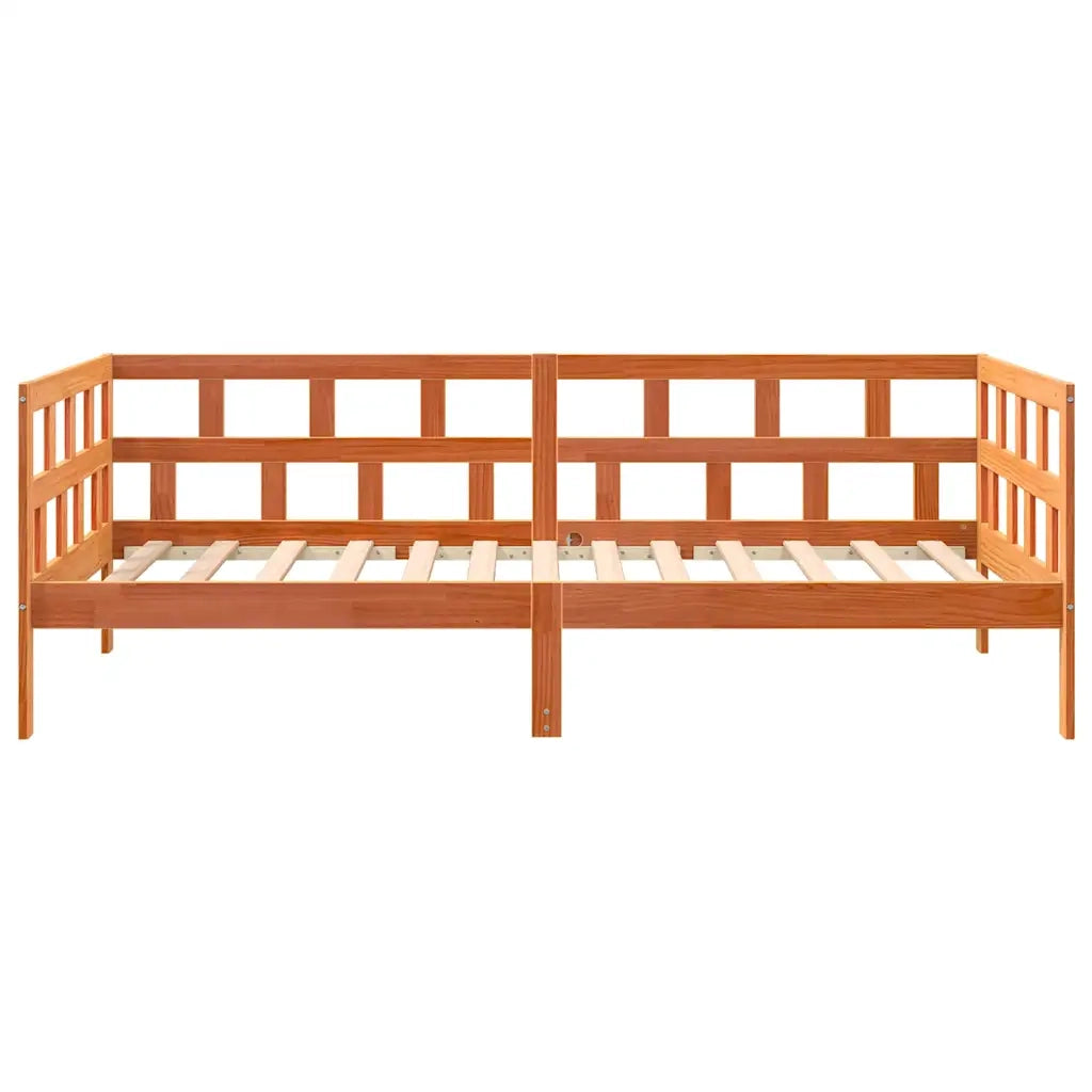 Letto singolo | Letto per adulti | Dormeuse senza Materasso Marrone Cera 90x200 cm Legno di Pino