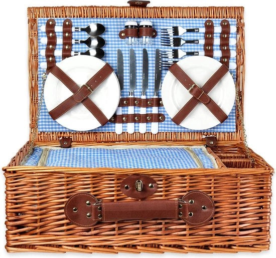 Borsa picnic per 4 persone - Dimensione: rettangolare - con o senza maniglia - borsa deken picnic