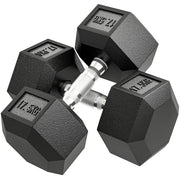 Set Manubri 2x17,5 kg ¨C zephmum ¨C Antiscivolo, Metallo, Nero