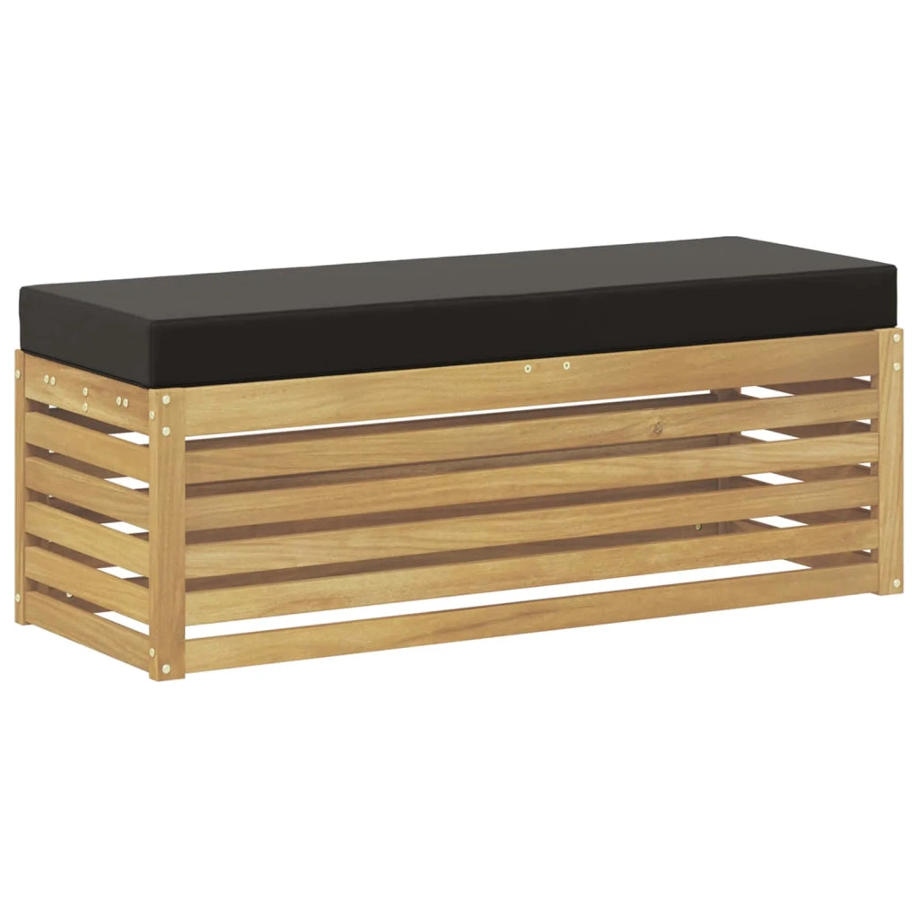 Panca da esterno con cuscino Bianco 115 x 43 x 45 cm