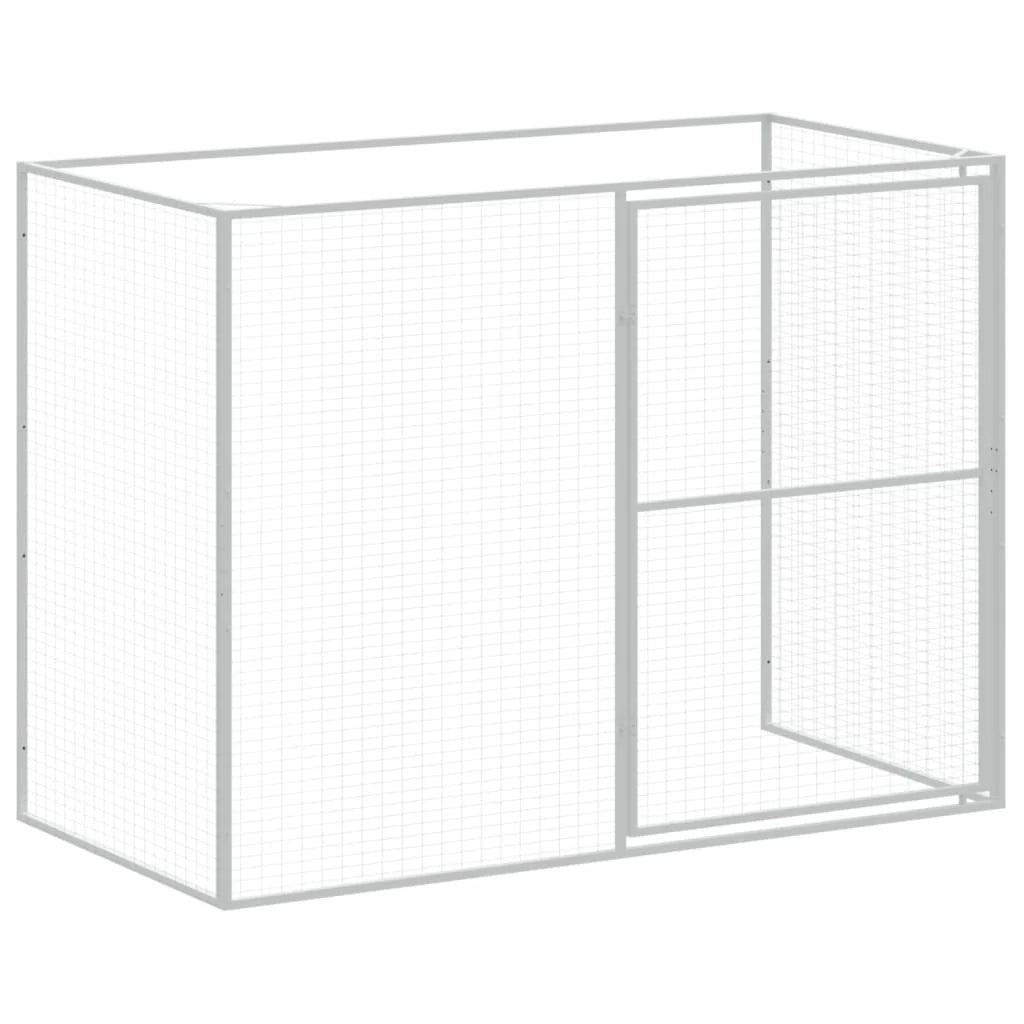 Cuccia per cani con recinto chiaro 214 x 865 x 181 cm grigio 02_0043512