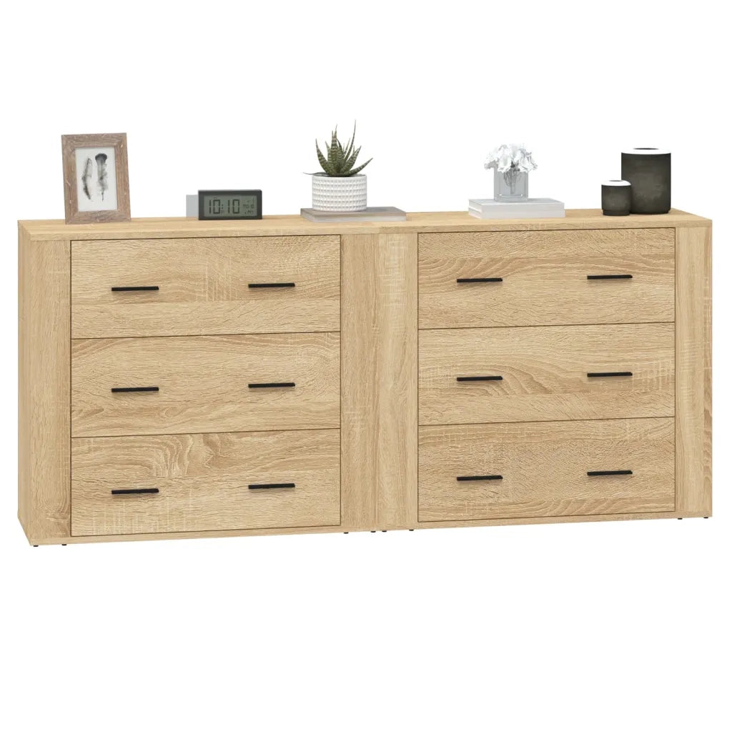 Credenze 2 pz Rovere Sonoma in Legno Multistrato 3185410