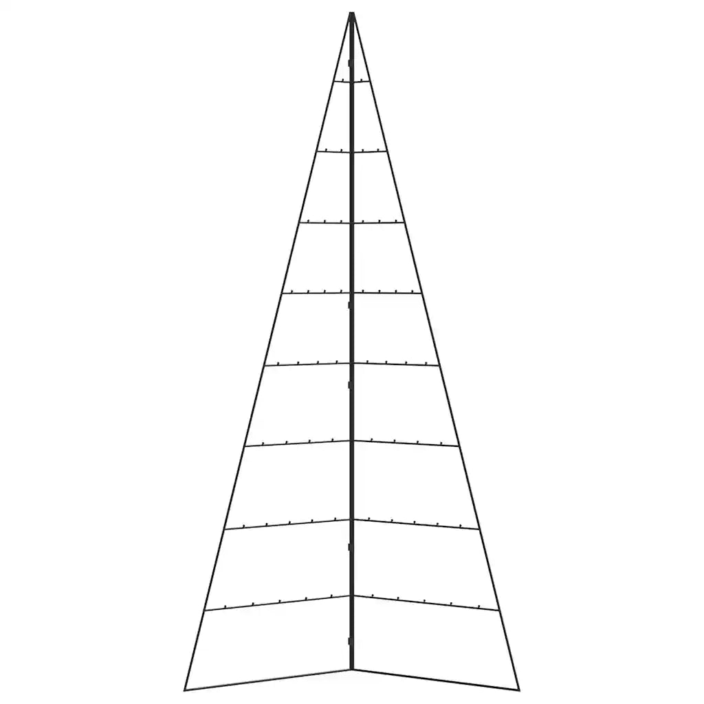 Albero di Natale Decorativo in Metallo Nero 210 cm 4018960