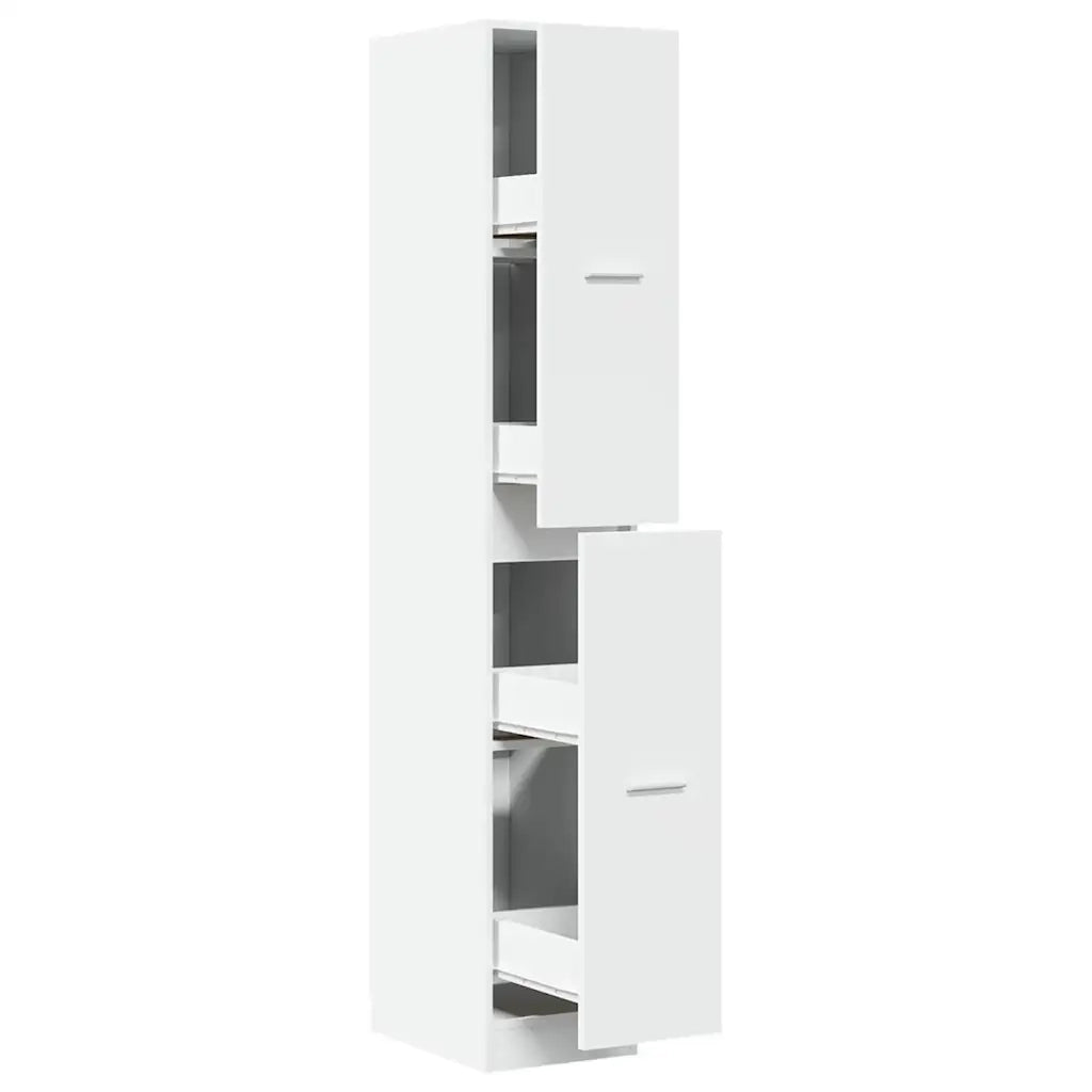 Mobiletto da Farmacia Bianco 30x41x174,5 cm Legno Agglomerato