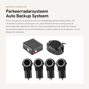 Sistema di rilevamento parcheggio wireless - 4 sensori parcheggio - Allarme acustico >80dB - Frequenza ultrasonica 40KHz - Installazione facile - Materiale ABS