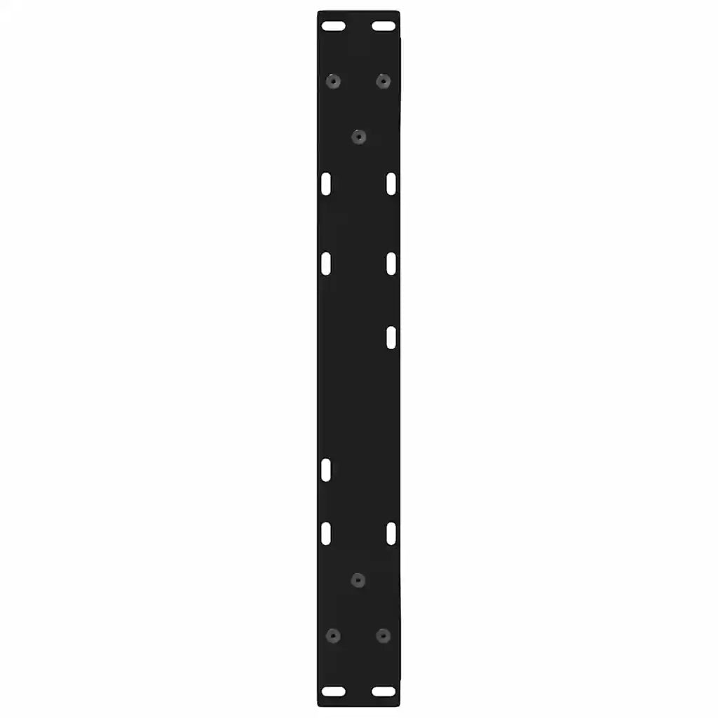 Gambe per Tavolino da Caff¨¨ 2 pz-Set di 2 Gamba per Tavolo Nere 60x(42-43,3) cm Acciaio