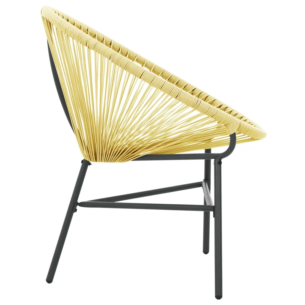 Sedia Acapulco da Giardino | Sedie da Esterno in Polyrattan Beige