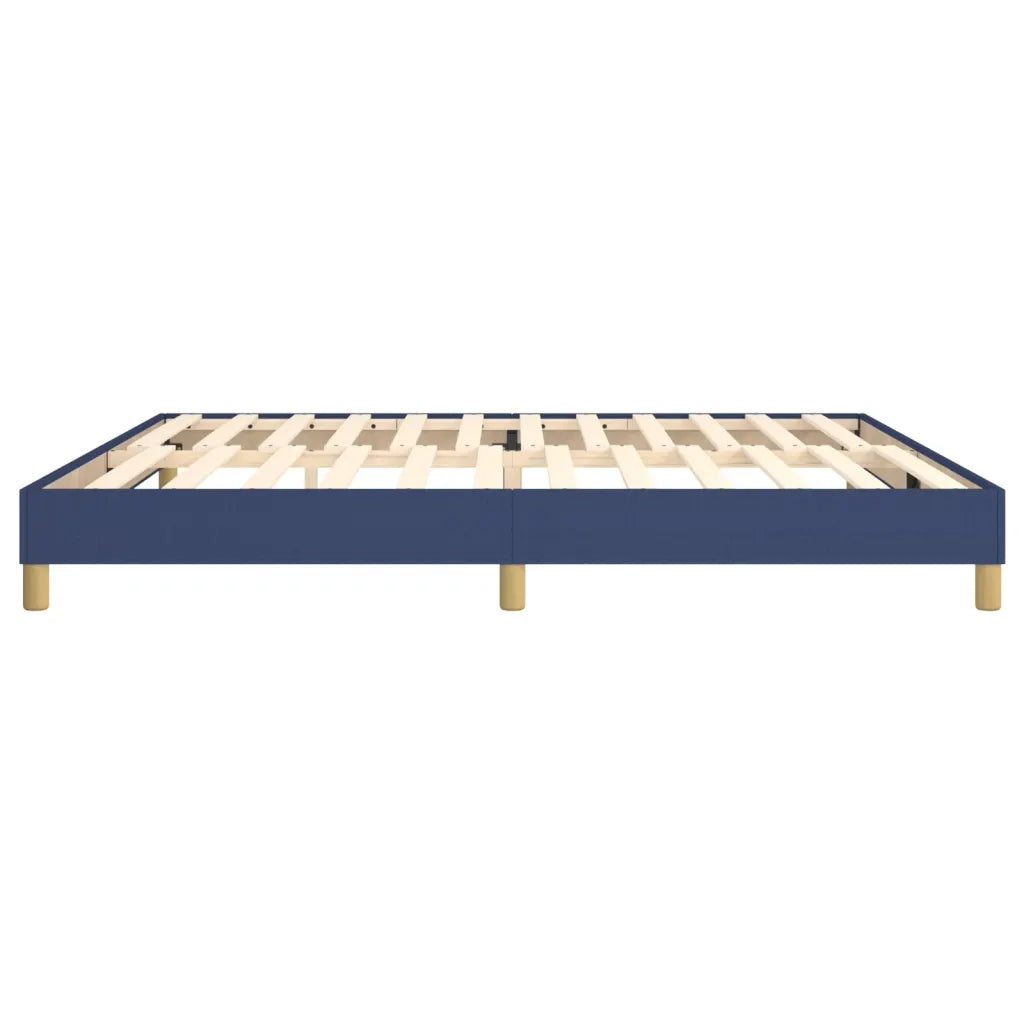 Struttura Letto a Rete a Molle-Giroletto Blu 200x200 cm in Tessuto 686453