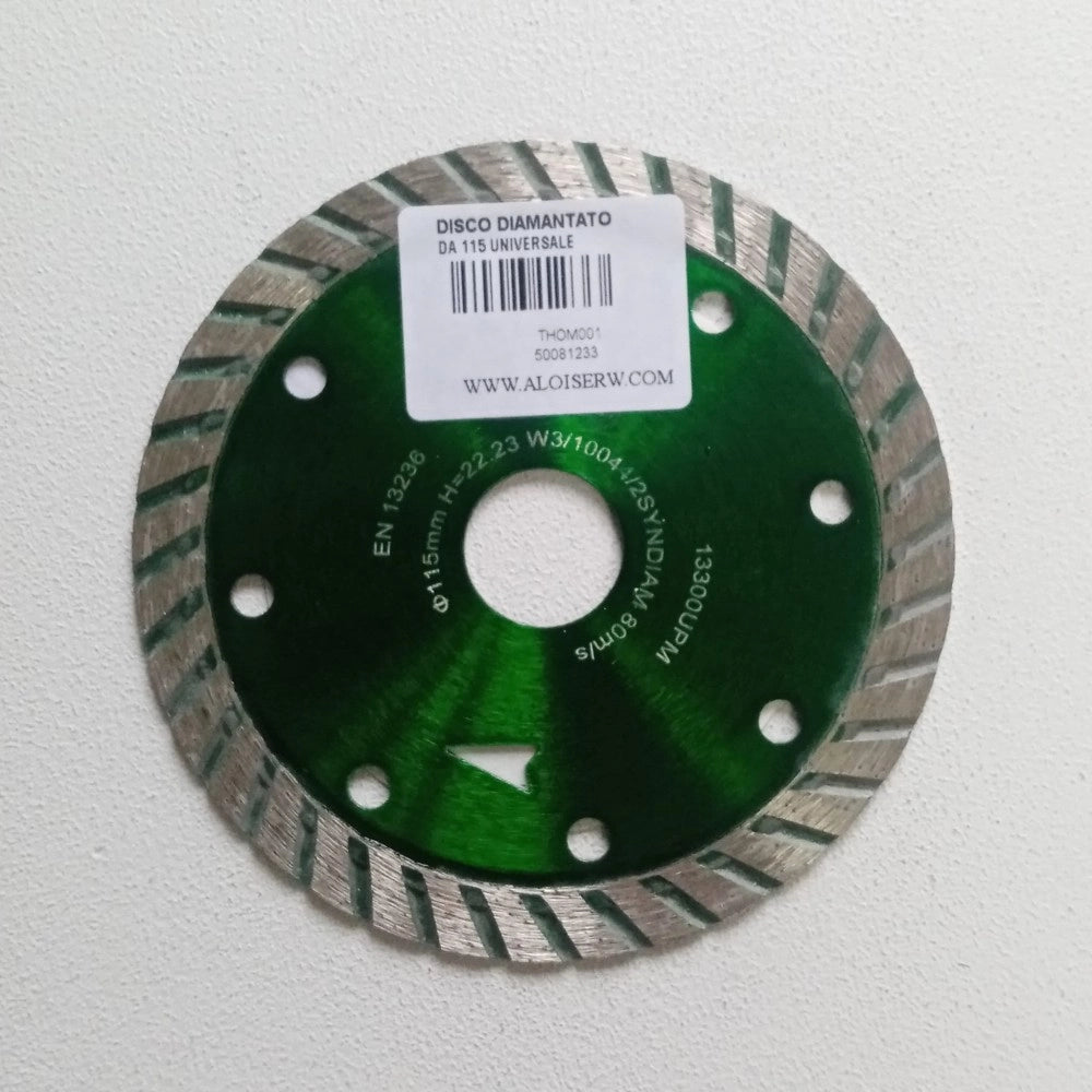 Sifa thom 115mm disco diamantato universale per taglio cemento, cemento armato, mattoni, laterizi