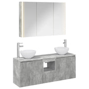 Set di Armadi da Bagno 4 pcs Grigio Cemento 3406346