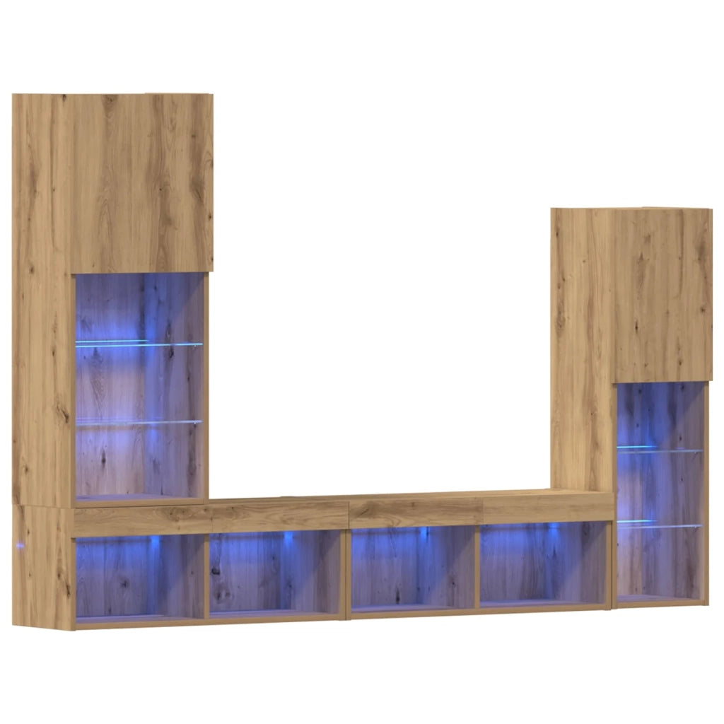 Mobile TV 4 pcs rovere artigianale Legno multistrato 3334390