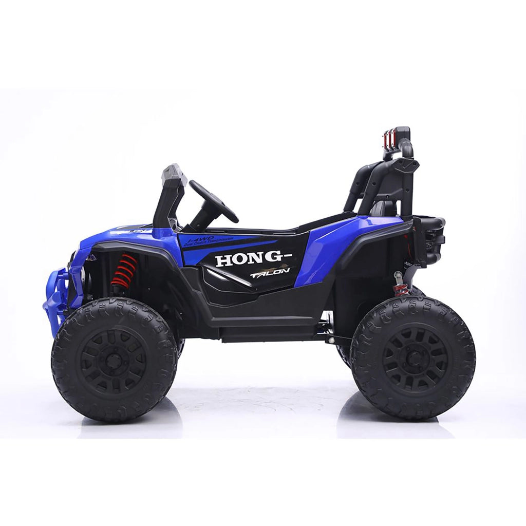 Macchina Elettrica per Bambini Buggy Safari 2 Motori da 35W con Telecomando Luci e Suoni Blu