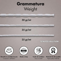 Filo in Piombo Rivestito per Tende - Aggiunge Peso e Stile ai tuoi Tessuti - Made in Italy, Morbido e Flessibile, 25 gr/mt - Venduto al Metro Lineare