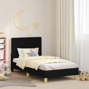 Struttura letto bambini con testata-Giroletto per bambini Nero 80 x 160 cm Tessuto 643602