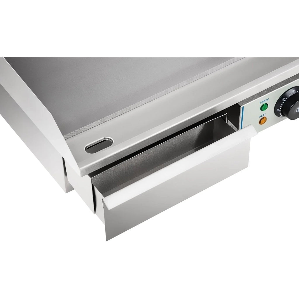 Griglia elettrica liscia 55cm 1 x 3.0 Kw barbecue da giardino professionale in acciaio inox 3614033