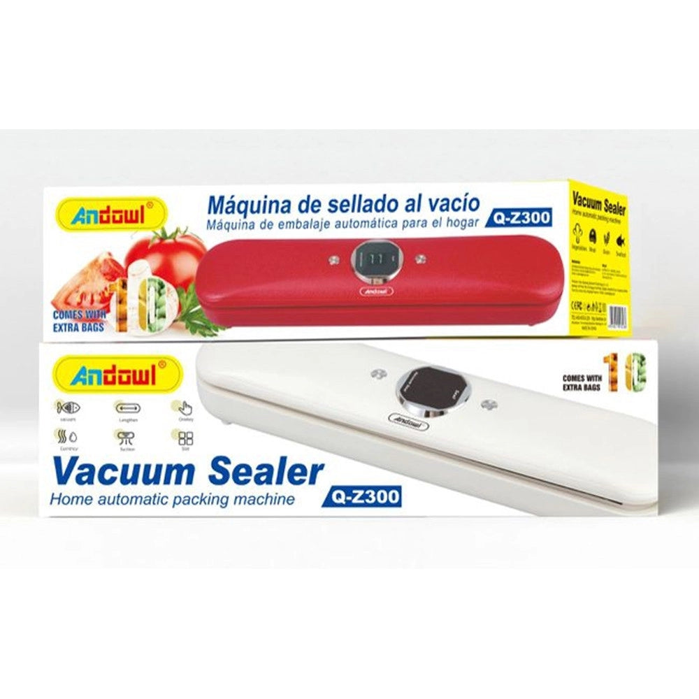 Trade Shop - Macchina Per Sottovuoto Sigillatrice Ermetica Automatica Per Alimenti Q-z300 Con Sacchetti -