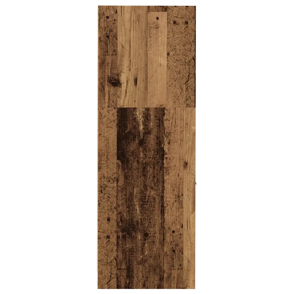 Mobiletto da farmacia multifunzionale in stile antico con vano contenitore 30 x 41 x 118 cm realizzato in legno composito con finitura effetto legno anticato 02_0050617